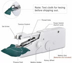 Portable mini hand sewing machine for quick fabric repairs