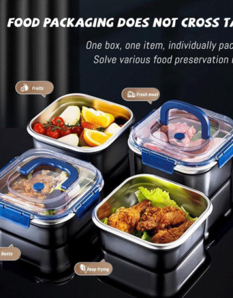 Food Storage Container with Blue Handle - BUYSQUARE