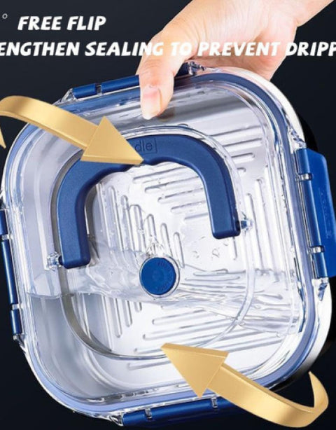 Food Storage Container with Blue Handle - BUYSQUARE