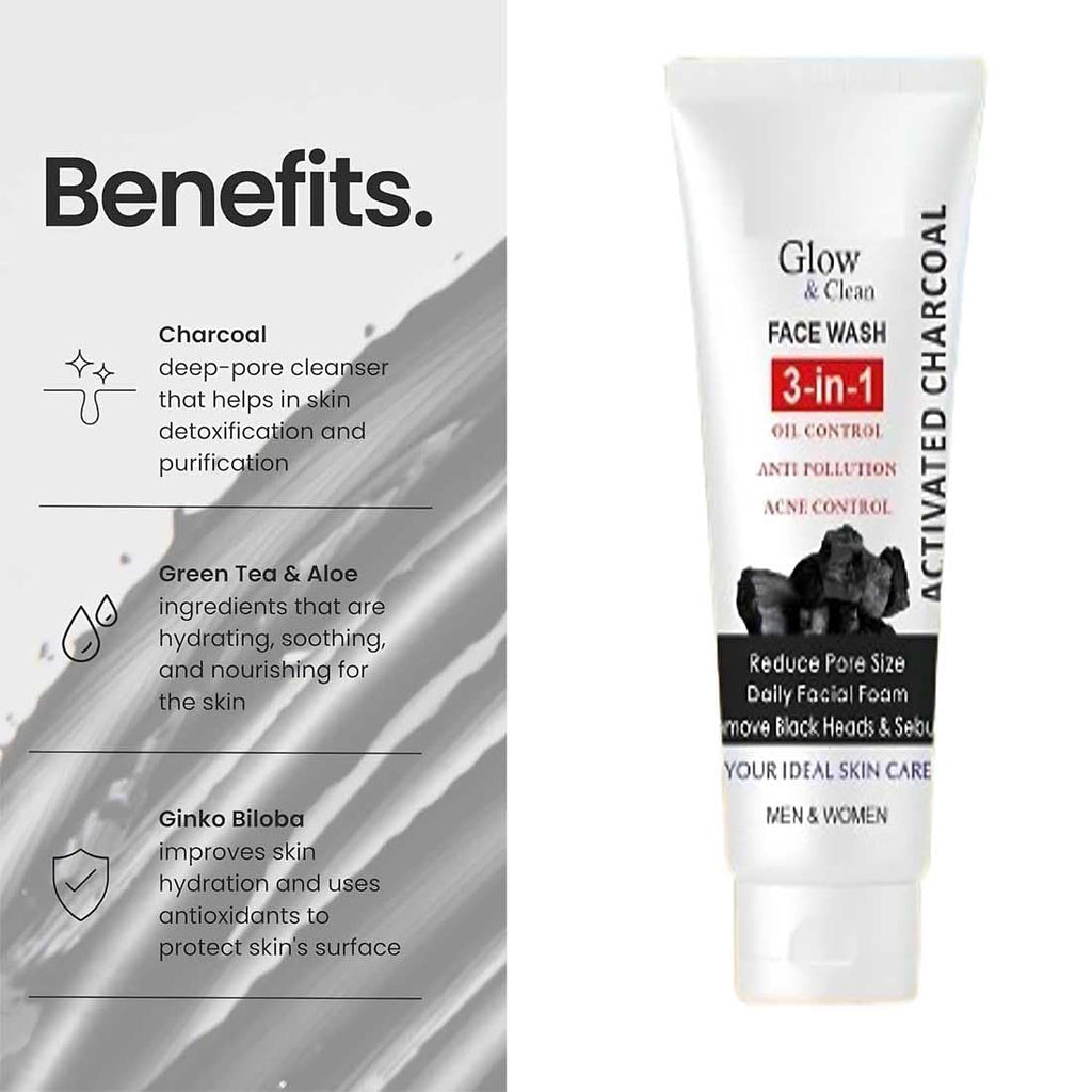Glow & Clean Activated Charcoal Face Wash