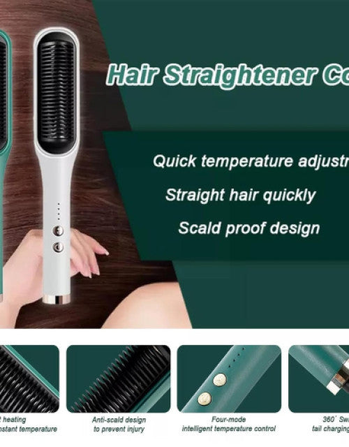 Hair Straightener Comb for Women Hair Straightener Brush (Multicolor) - BUYSQUARE