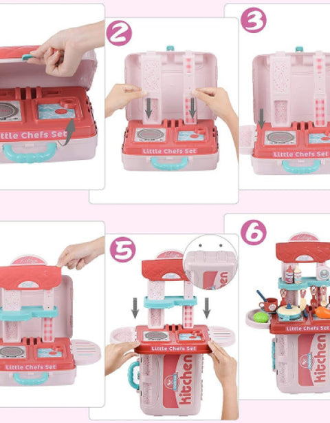 Kitchen Set for Girls with Cooking Utensils Combo Items - BUYSQUARE
