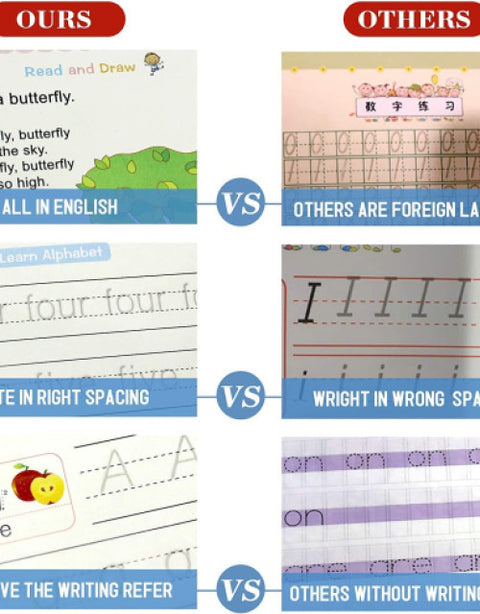 Magic Book for Kids, Sink Magic Practice CopyBook, (4 Books+10 Refills+1 Pen+1 Grip) ( Pack Of 2 ) - BUYSQUARE