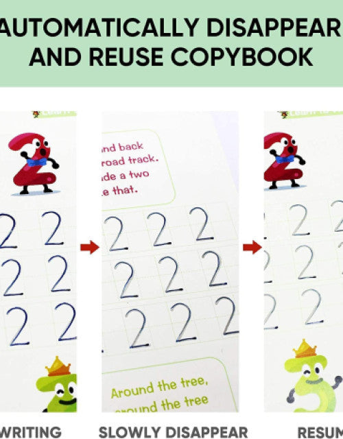 Magic Book for Kids, Sink Magic Practice CopyBook, (4 Books+10 Refills+1 Pen+1 Grip) ( Pack Of 1 ) - BUYSQUARE