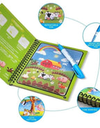 Magic Water Coloring Books Unlimited Fun with Drawing Reusable Water-Reveal Activity Pad - BUYSQUARE