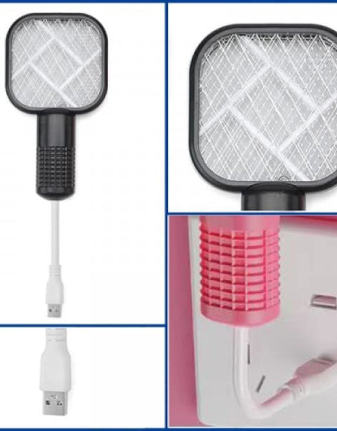 Mosquito Racket - 3 in 1 Mini Electric Fly Swatter Racket and Fly Zapper - BUYSQUARE