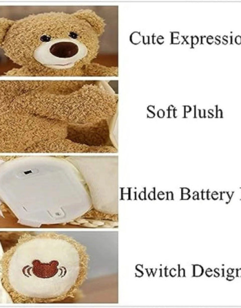 Peek A Boo Bear Animated with Voice Teddy - BUYSQUARE