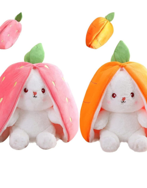 Plush Toy Pillow, Reversible Bunny, Cute Rabbit Sofa Pillow - BUYSQUARE