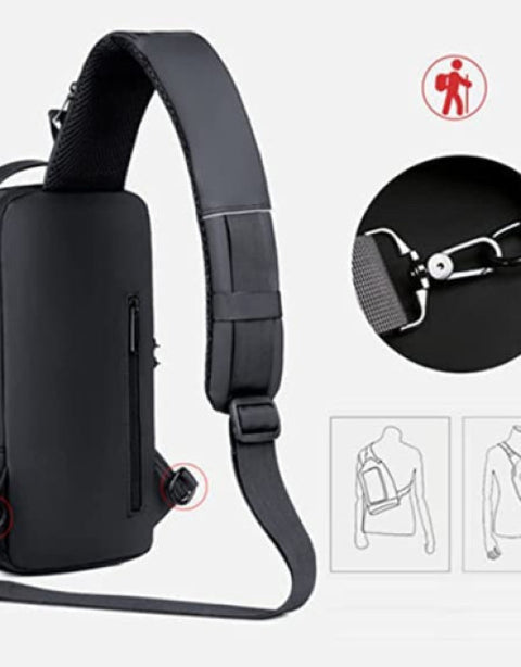 Shoulder bag with USB charging - BUYSQUARE