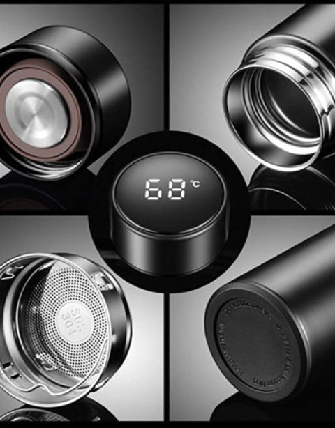 Temperature Water Bottle | Smart Vacuum Insulated Thermos Water Bottle ( Pack Of 2 ) - BUYSQUARE