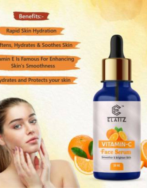 Vitamin C Face Serum - Hyaluronic Acid For Brightening & Anti-Age 30ml - BUYSQUARE